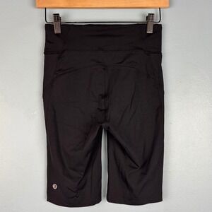 Lululemon On Pace HR 10" Biker Shorts Women's 6 Black Athletic Training Nulux